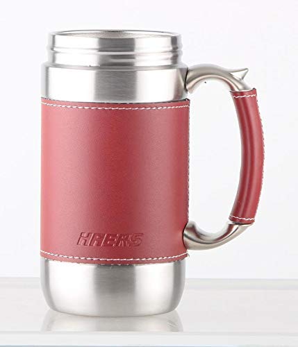 HAERS Mosaic Stainless Steel Double Wall Vacuum Insulated BPAFree Mug 450 ml Red 623 3 Inchs - Image 2