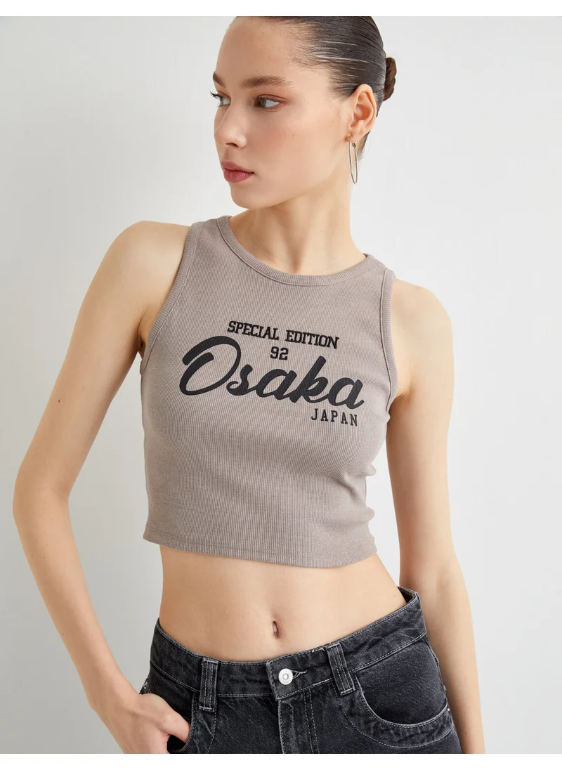 كوتون Osaka Crop Undershirt Ribbed Slim Fit