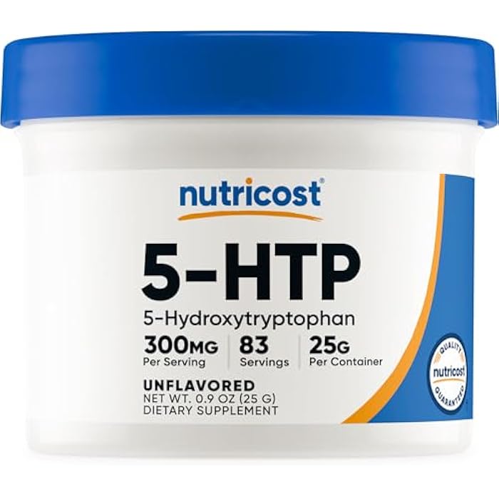 Nutricost 5-HTP Powder 25 Grams (300mg Per Serving) - Gluten Free & Non-GMO, Pure 5-htp - Image 1