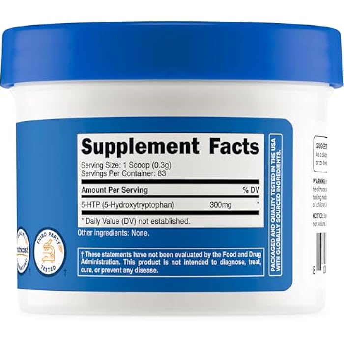 Nutricost 5-HTP Powder 25 Grams (300mg Per Serving) - Gluten Free & Non-GMO, Pure 5-htp - Image 5