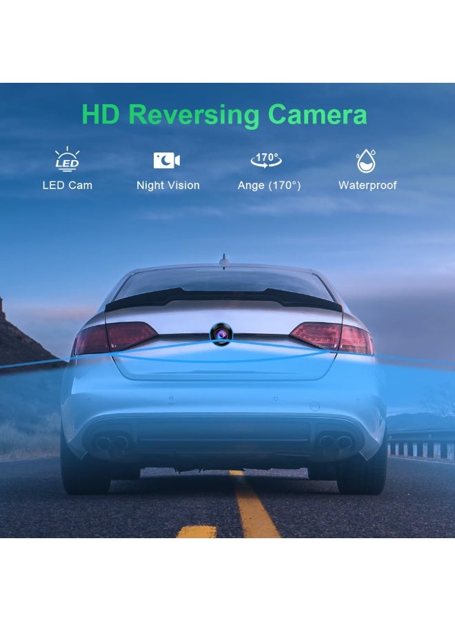 سيوسي كاميرا خلفية عالية الدقة للسيارة، AHD 1080P 170 درجة زاوية مثالية للرؤية الليلية، PMD2A-S رؤية ليلية واضحة IP69 مقاومة للماء وكاميرا الرؤية الخلفية للسيارات العالمية وسيارات الدفع الرباعي والشاحنات والمركبات الترفيهية وغيرها - Image 5
