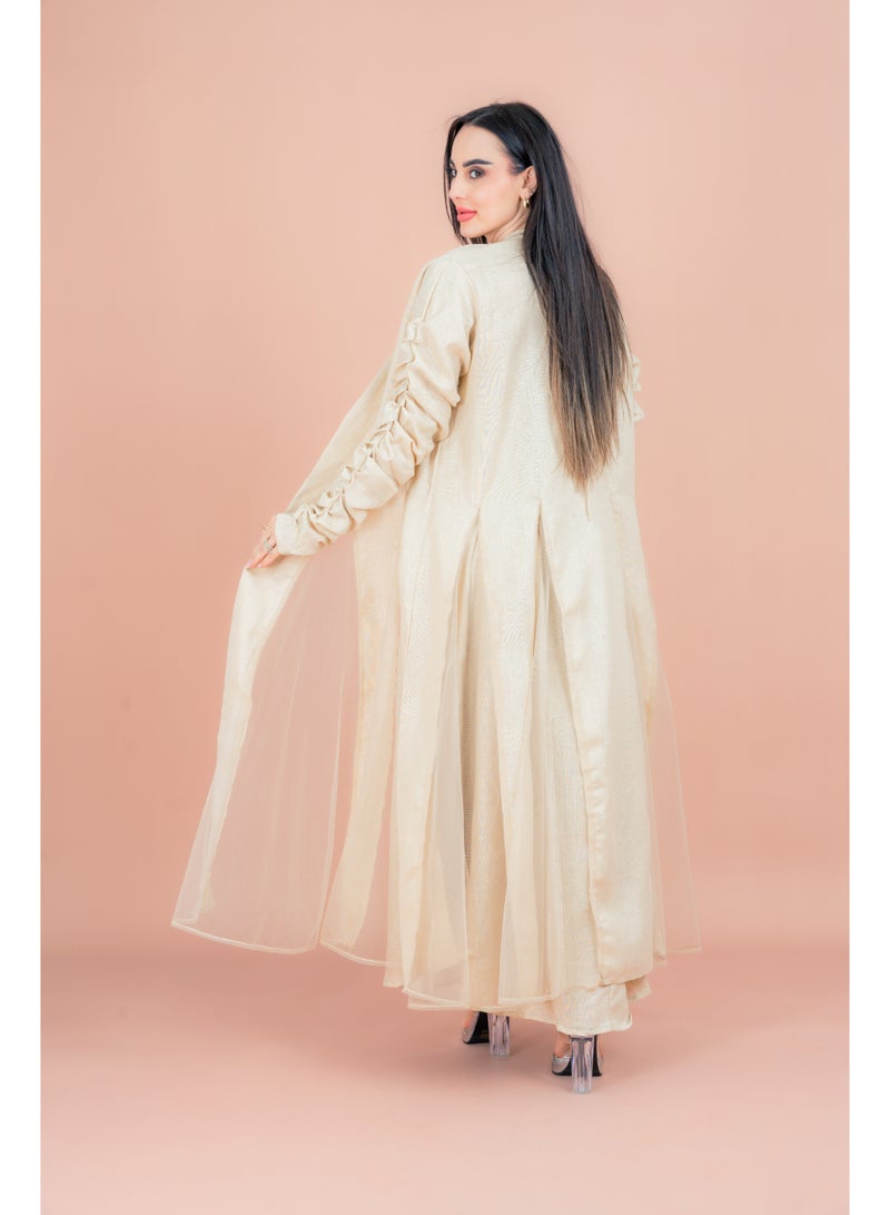 IKKXA Two Pieces Unique Modest Outfit IN9150 Beige - Image 4