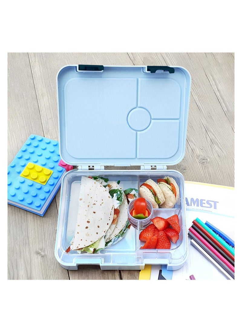 Eazy Kids - Eazy Kids 4 Compartment Bento Lunch Box - Shark Blue - Image 1