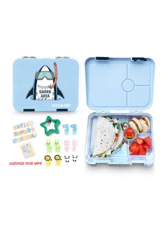 Eazy Kids Eazy Kids 4 Compartment Bento Lunch Box - Shark Blue  - Image 1