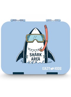 Eazy Kids Eazy Kids 4 Compartment Bento Lunch Box - Shark Blue  - Image 2