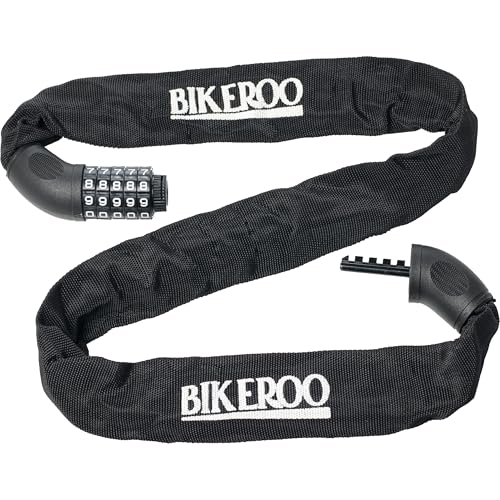 Bikeroo Bike Lock Chain - Heavy Duty Combination Bicycle Anti Theft Protection - 3 Foot Security Cable for Bikes, Scooter & E-Bike - Image 1