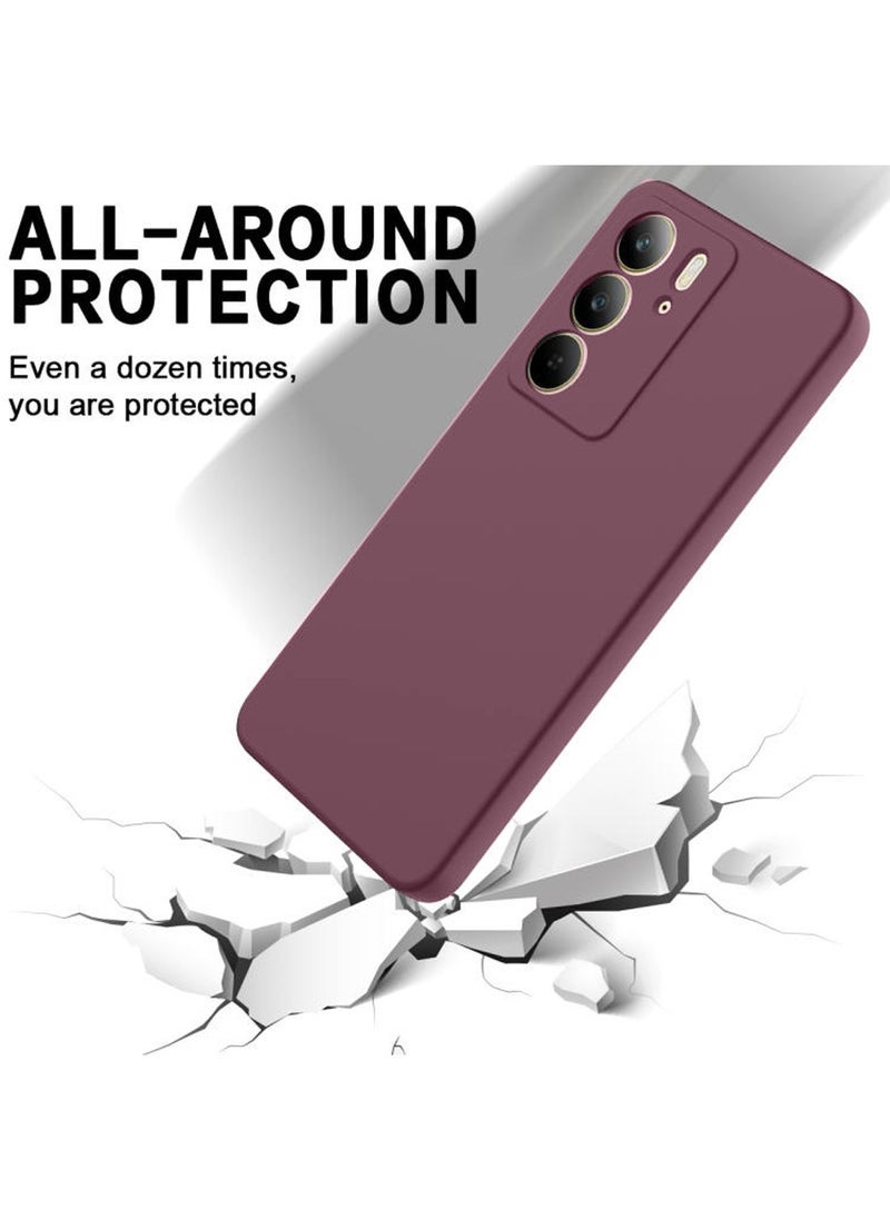 MUNTAQI Realme C75 4G 2024 Premium Soft Liquid Silicone Case Cover – Slim & Protective, Shock Absorbent, Stylish Maroon, Anti-Slip, Ultra-Durable - Image 5