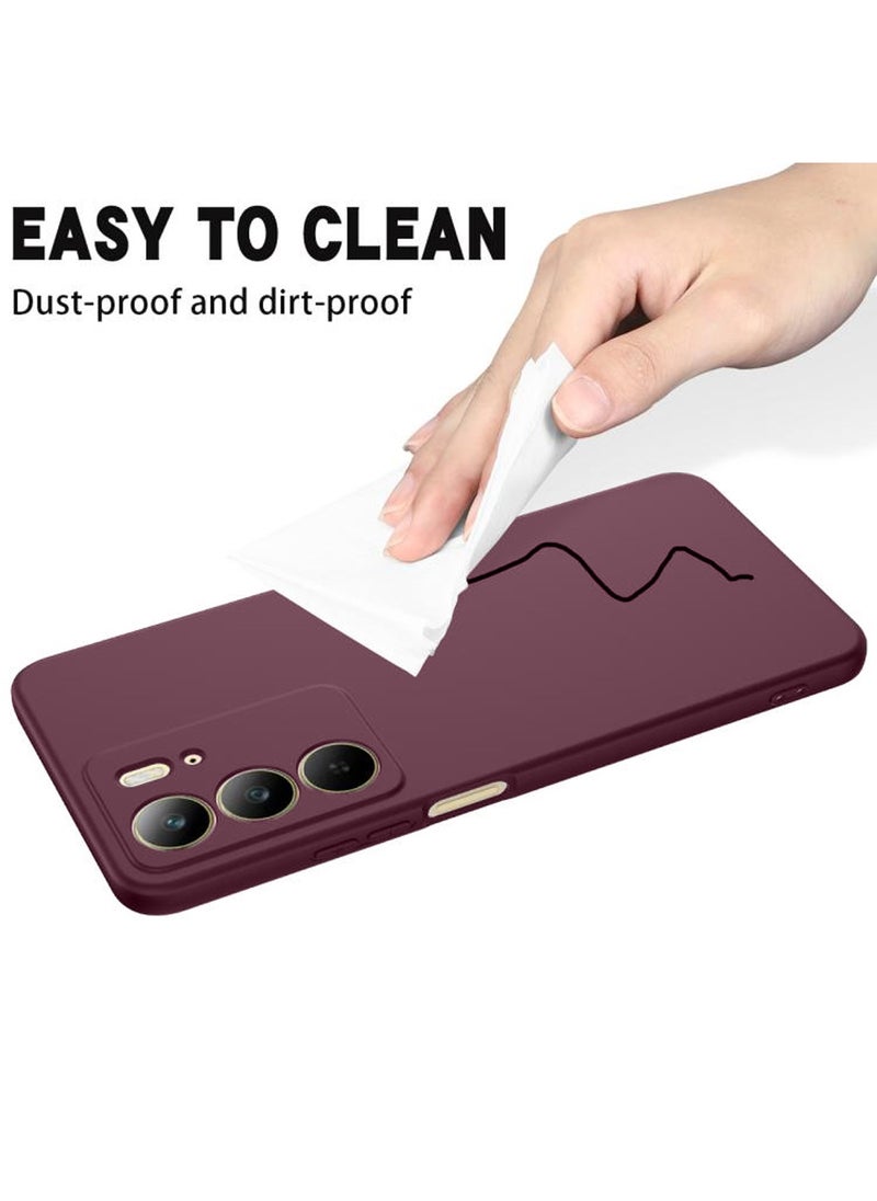 MUNTAQI Realme C75 4G 2024 Premium Soft Liquid Silicone Case Cover – Slim & Protective, Shock Absorbent, Stylish Maroon, Anti-Slip, Ultra-Durable - Image 4