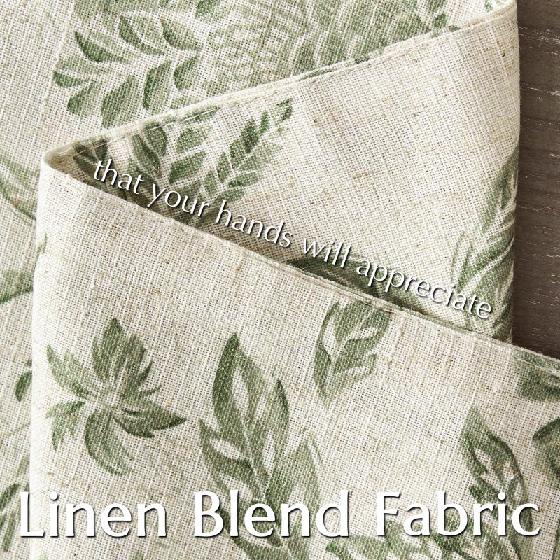 JINCHAN Linen Floral Fall Placemats Set of 4 Cloth Table Mats Rustic Cottagecore Jacobean Outdoor Seasonal for Kitchen Dining Table Decor Washable Tablemats 13x19 Inch Green - Image 5