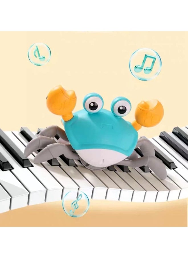 SKY-TOUCH Electric Runaway Crab Crawling Crab Baby Toy With Music And Led Light Up Toddler Interactive Learning Development Toy With Automatically Avoid Obstacles For Babies, Toddlers And Kids  - Image 5