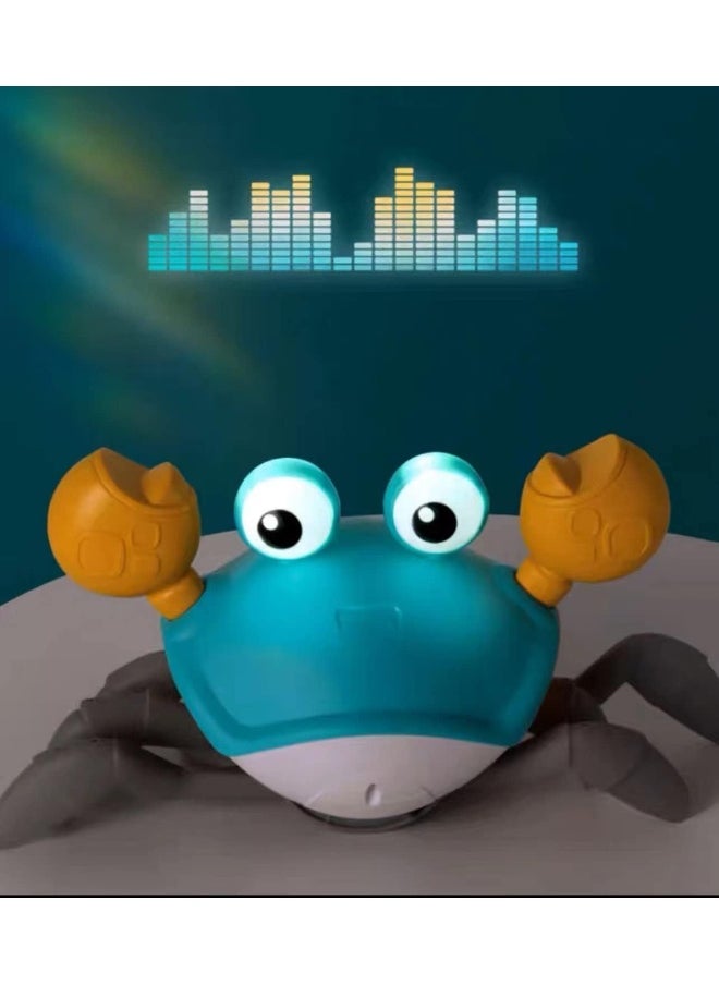 SKY-TOUCH Electric Runaway Crab Crawling Crab Baby Toy With Music And Led Light Up Toddler Interactive Learning Development Toy With Automatically Avoid Obstacles For Babies, Toddlers And Kids  - Image 4