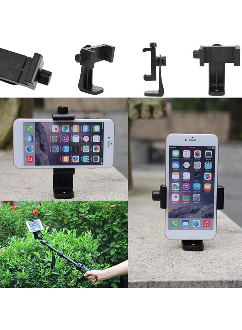 2 Pack Tripod Mount/Cell Phone Clipper Vertical Bracket Smartphone Clip Holder 360 Adapter For Mobile Cell Phone - Image 2
