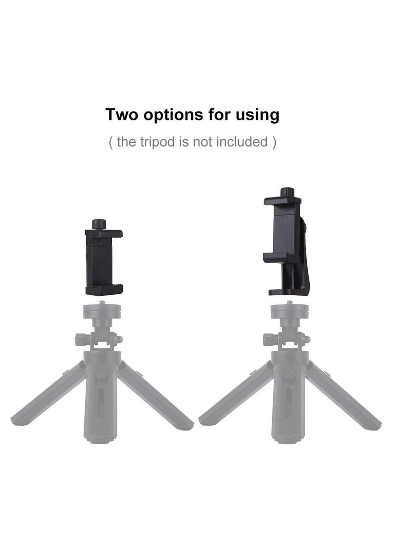 2 Pack Tripod Mount/Cell Phone Clipper Vertical Bracket Smartphone Clip Holder 360 Adapter For Mobile Cell Phone - Image 4