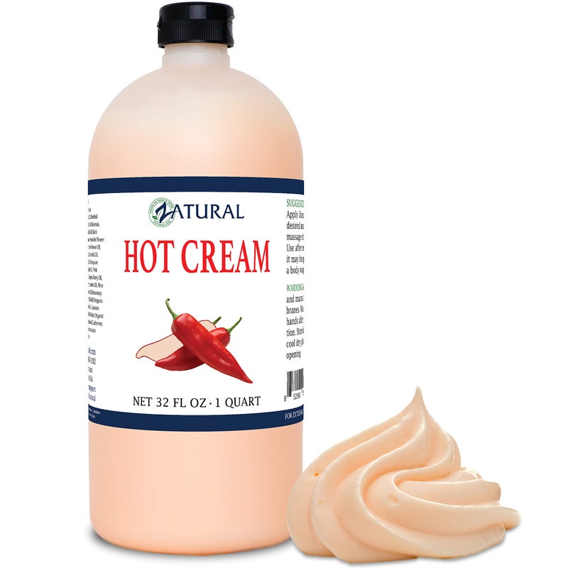 Zatural Hot Cream Muscle Rub Slimming Cream Body Wraps Belly and Skin Firming Professional Therapeutic Grade-Doctor Formulated (32 Ounce) - Image 1