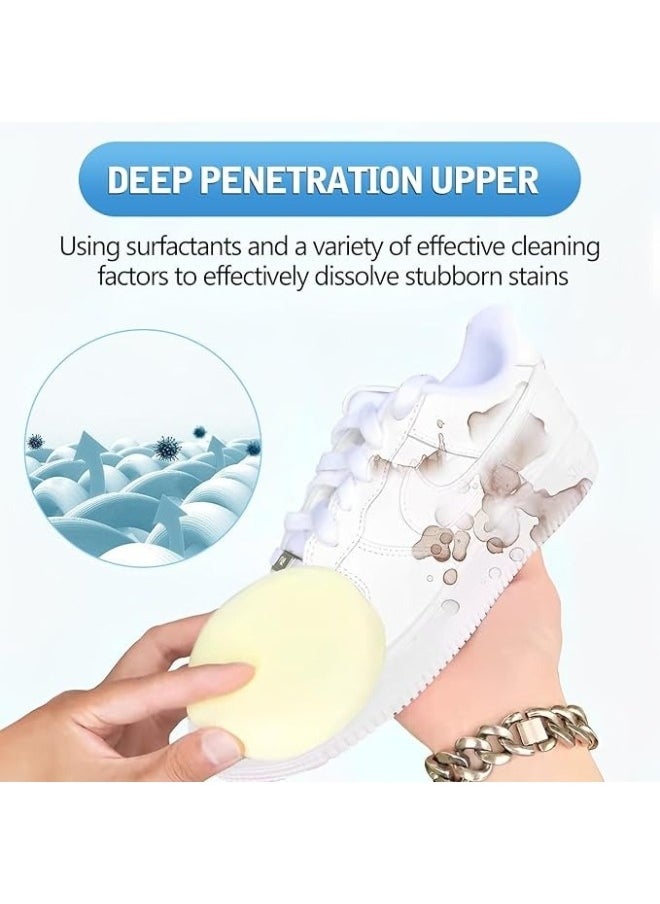 Generic White Shoe Cleaning Cream with Stain Remover Sponge for Shoes 120g 1pc Pack  - Image 4