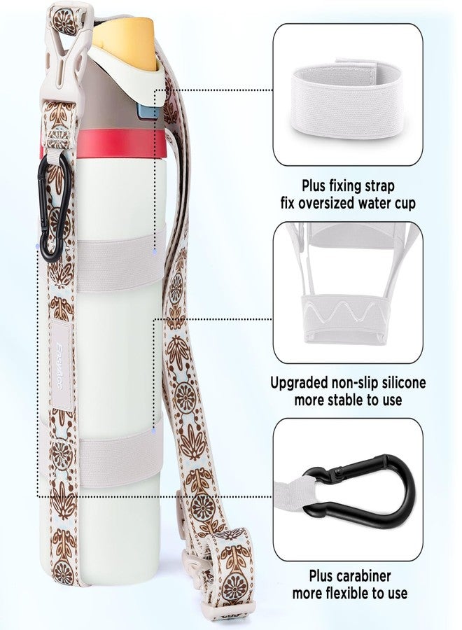 EasyAcc Water Bottle Holder Strap Sling, for Owala FreeSip 24 32 40 oz, Hydro Flask, Cirkul, Yeti, Stanley Flip, Universal Water Bottles, with Carabiner, for Walking Curise Travel (Bottle Excluded) - Image 3