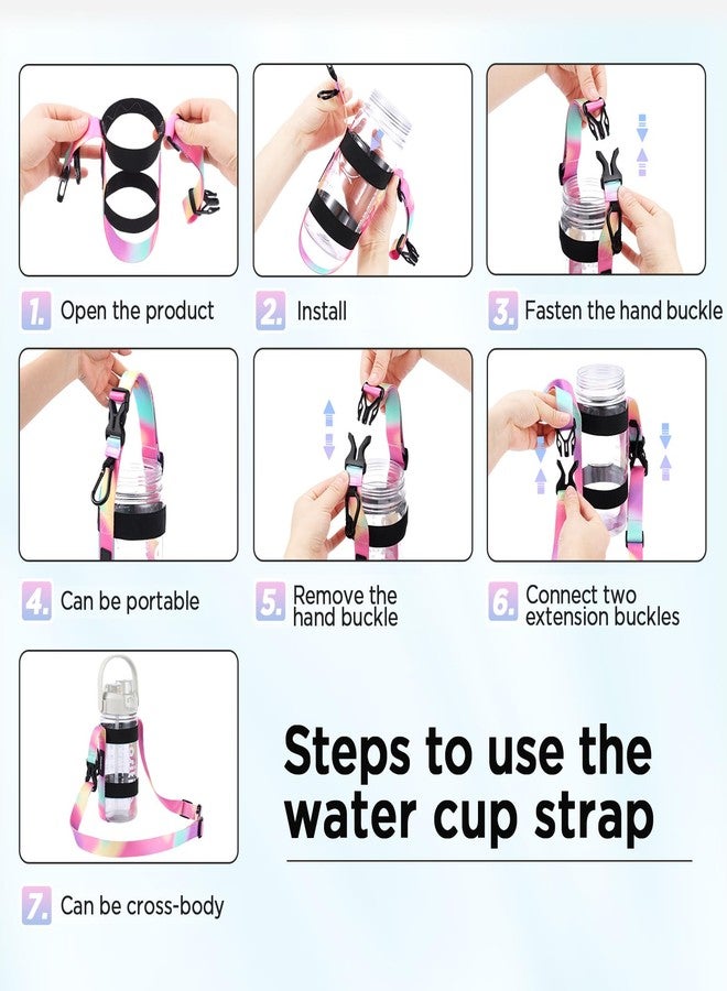 EasyAcc Water Bottle Holder Strap Sling, for Owala FreeSip 24 32 40 oz, Hydro Flask, Cirkul, Yeti, Stanley Flip, Universal Water Bottles, with Carabiner, for Walking Curise Travel (Bottle Excluded) - Image 2