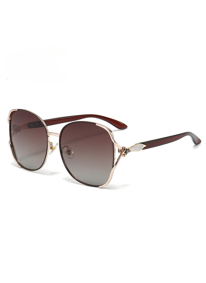 Generic - -75 -100 Women's Sunglasses Fashion Stylish Large Frame Polarized Sunglasses Optical Prescription Customized Myopia Hyperopia-Lenses Color:Tan lens-Frame Color:Myopia -275 - Image 1