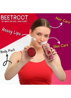 Herbtoniq Face Pack Powder Beetroot And Wild Turmeric (Kasturi Haldi) Make Diy Homemade Glowing Mask Face Wash Scrub Body Pack And More Pure & Natural Unisex Pack Of 2 (Total 275 Gram)  - Image 2