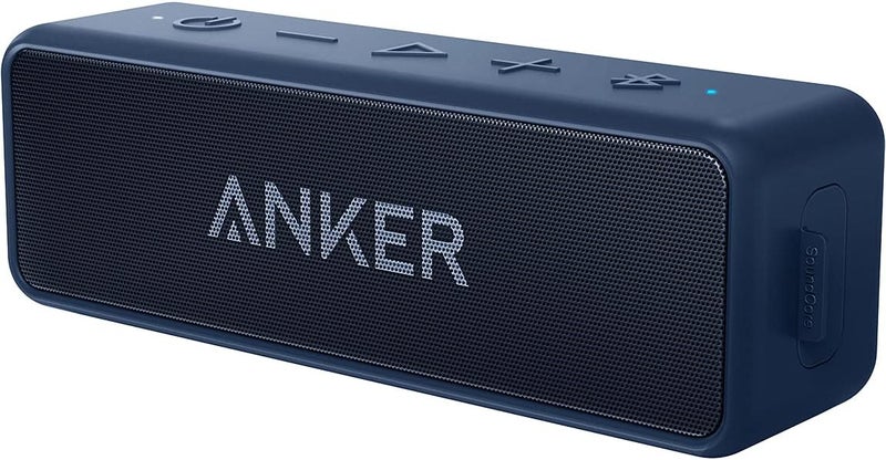 أنكر مكبر صوت بلوتوث محمول Anker Soundcore 2 مع صوت ستيريو بقوة 12 واط، BassUp، مقاوم للماء IPX7، تشغيل لمدة 24 ساعة، إقران ستيريو لاسلكي، مكبر صوت للمنزل، الأماكن الخارجية، السفر - Image 1