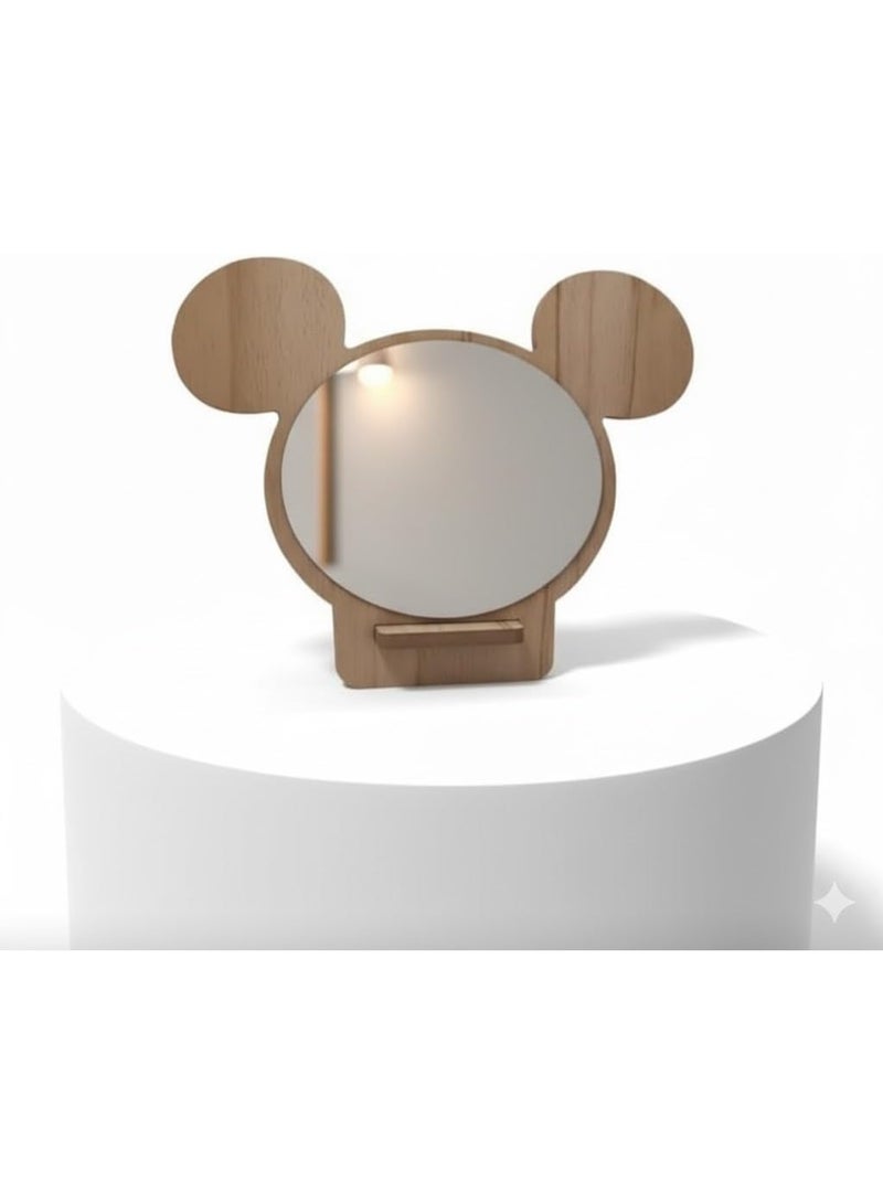 Decorative Makeup Mirror for Children's Room and Vanity  – Stylish Desktop Cosmetic Mirror for Daily Grooming, Dressing  Decor, Bedroom - Image 2