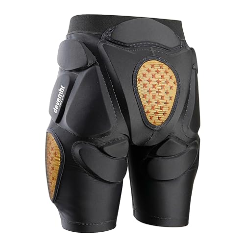 devembr Protective Padded Shorts, Butt Pads Snowboarding for Women, Men - Impact Absorption Cushion Protection, Cold Resistance for Skate Ski - S - Image 1