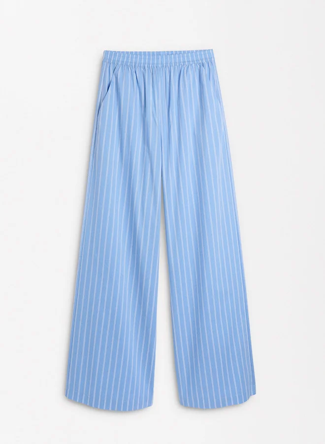 PARFOIS Striped Loose-Fitting Trousers