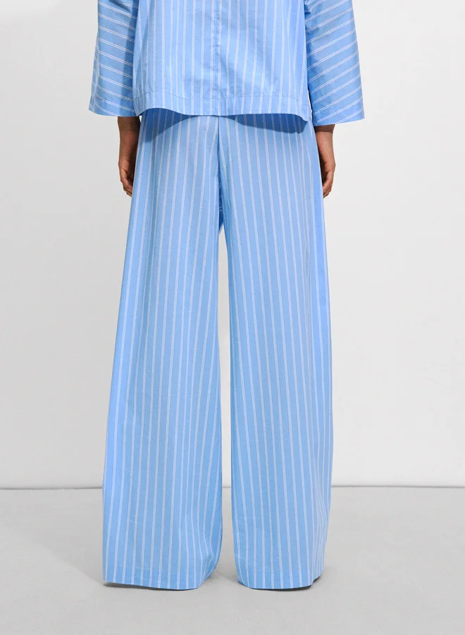 PARFOIS Striped Loose-Fitting Trousers