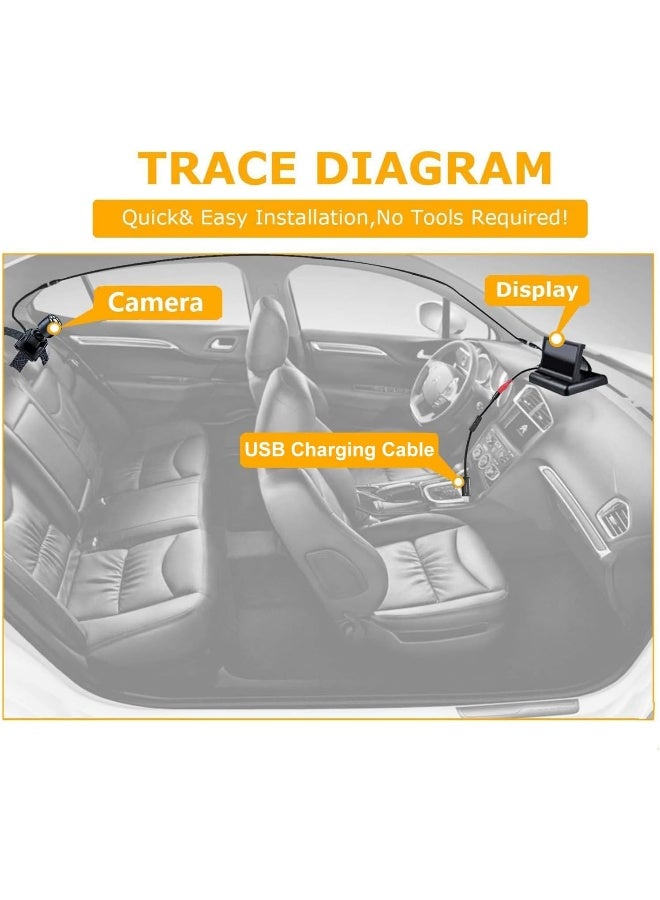 Itomoro Baby Car Mirror, View Infant in Rear Facing Seat with Wide Crystal Clear View, USB Easy Install baby car monitor 1080p - Image 3