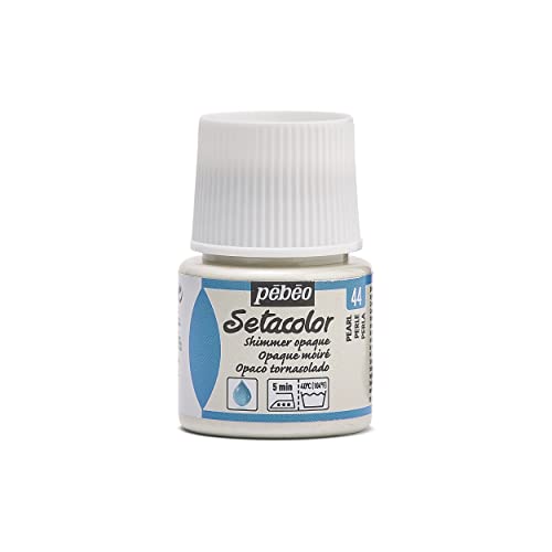 Pebeo Setacolor Opaque Fabric Paint 45-Milliliter Bottle, Shimmer Pearl, 1.52 Fl Oz (Pack of 1) - Image 1