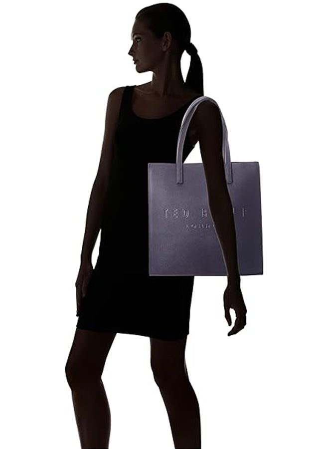 Women's Tote Bag Navy Soocon Large Crosshatch Bag for Women - Image 4