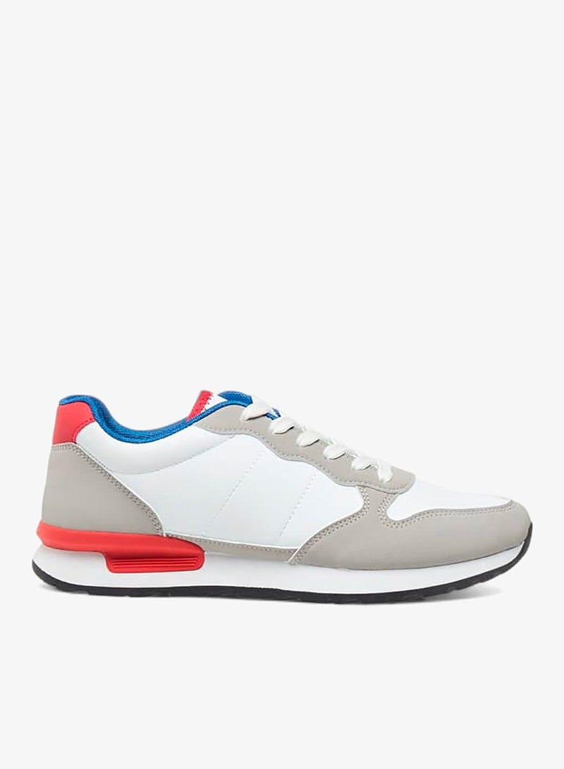 LBL by Shoexpress Men Colourblock Sneakers with Lace-Up Closure - Image 2