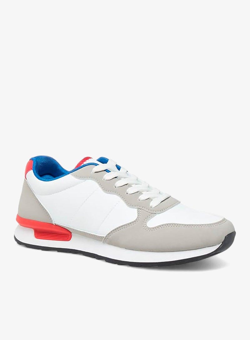 LBL by Shoexpress Men Colourblock Sneakers with Lace-Up Closure - Image 1