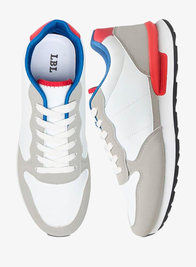 LBL by Shoexpress Men Colourblock Sneakers with Lace-Up Closure - Image 3