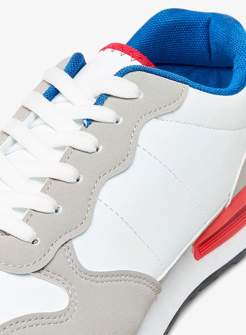 LBL by Shoexpress Men Colourblock Sneakers with Lace-Up Closure - Image 4