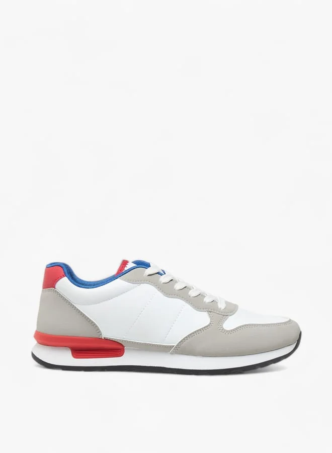 LBL by Shoexpress Men Colourblock Sneakers with Lace-Up Closure