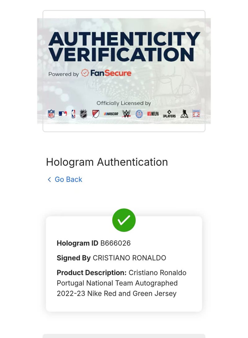 فاناتيكس قميص المنتخب البرتغالي الأحمر والأخضر لموسم ٢٠٢٢-٢٠٢٣، الموَقَّع بخط كريستيانو رونالدو (CR7)، والمصادَق عليه رسمياً من فاناتيكس (Fanatics). - Image 4
