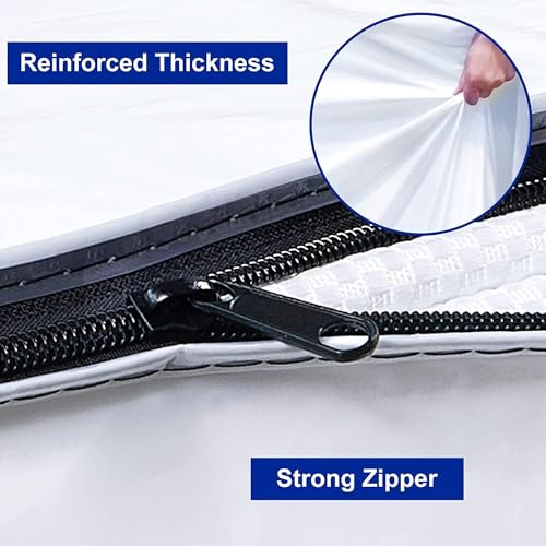 Excibubblebearbb Plastic Mattress Bag for Moving Storage, 6 Mil Waterproof Zippered Mattress Cover, Mattress Protector for Moving Supplies - King Size - Image 2