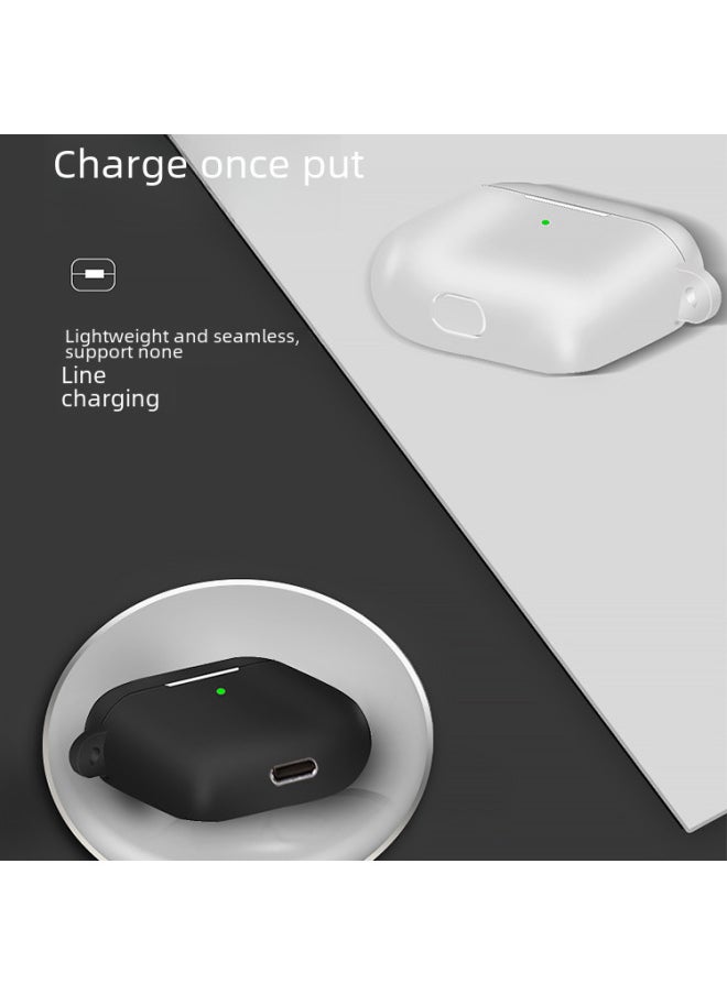 Applicable To Apple Airpods 3 Protective Case Airpods3 Case Earphone Silicone Protective Case-Color:White-Applicable Model:2021 Apple Airpods 3