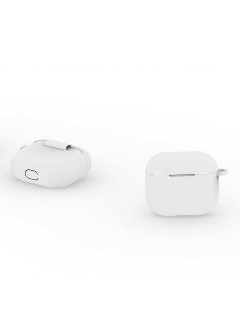 Applicable To Apple Airpods 3 Protective Case Airpods3 Case Earphone Silicone Protective Case-Color:White-Applicable Model:2021 Apple Airpods 3