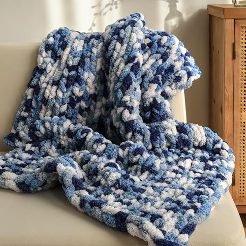 mellobello Jumbo Chunky Yarn for Hand Knitting - Super Thick Chenille Chunky Yarn for Crocheting - Extra Soft Bulky Fluffy Blanket Big Yarns 8 Jumbo Pack (27yds,8 oz Each Skein) - Image 2