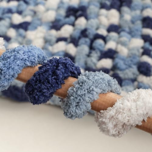 mellobello Jumbo Chunky Yarn for Hand Knitting - Super Thick Chenille Chunky Yarn for Crocheting - Extra Soft Bulky Fluffy Blanket Big Yarns 8 Jumbo Pack (27yds,8 oz Each Skein) - Image 5