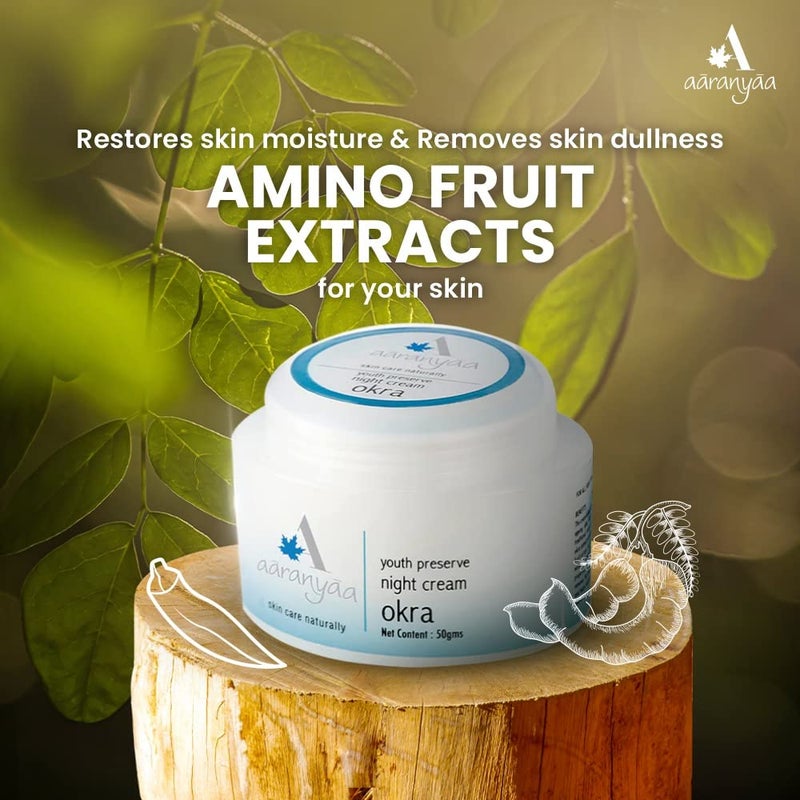 Aaranyaa Youth Preserve Night Cream 50 gm Anti Ageing Night Cream With Hyaluronic Acid Reduces Fine Lines  Wrinkles All Skin Types Paraben Free - Image 4