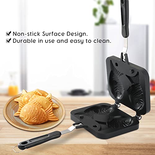 NATGAI Taiyaki Fish Shape Cake Pan Waffle Cake Maker Fish-Shaped Pancake Double Pan Mold - Image 5