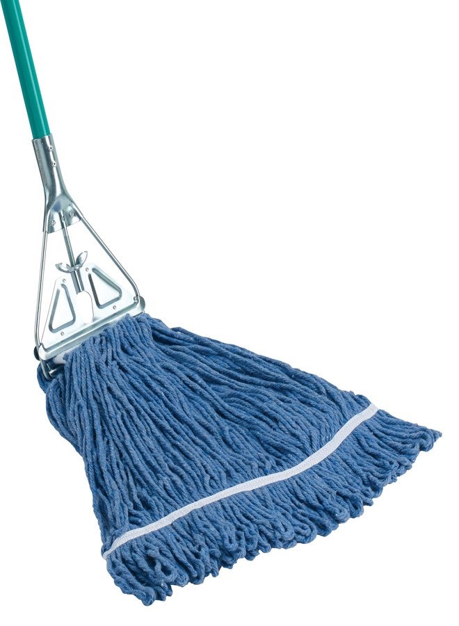 Winco Yarn Mop Head, 24-Ounce, 4 Ply Loop End, Blue, Tan - Image 2
