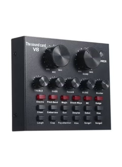 🎧 Intelligent Volume Adjustable Audio Mixer Sound Card with Multi-Channel Input | Real-Time Voice Effects, Echo Control | Portable USB Audio Interface for Streaming, Podcasting, Gaming, DJ Mixing, Live Recording, Home Studio & Vocal Setup