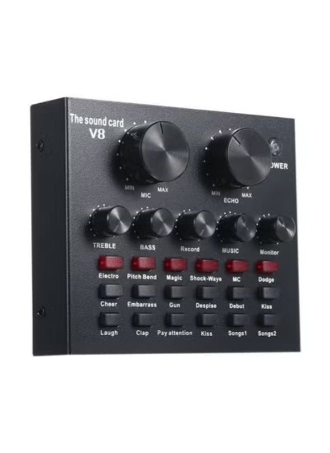 JAJEEK 🎧 Intelligent Volume Adjustable Audio Mixer Sound Card with Multi-Channel Input | Real-Time Voice Effects, Echo Control | Portable USB Audio Interface for Streaming, Podcasting, Gaming, DJ Mixing, Live Recording, Home Studio & Vocal Setup  - Image 1