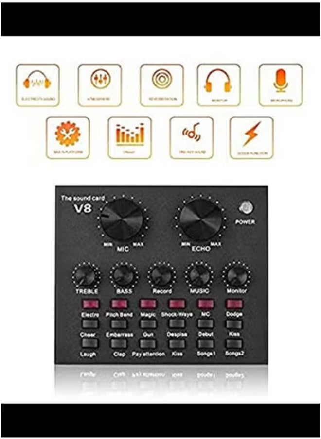 JAJEEK 🎧 Intelligent Volume Adjustable Audio Mixer Sound Card with Multi-Channel Input | Real-Time Voice Effects, Echo Control | Portable USB Audio Interface for Streaming, Podcasting, Gaming, DJ Mixing, Live Recording, Home Studio & Vocal Setup  - Image 5