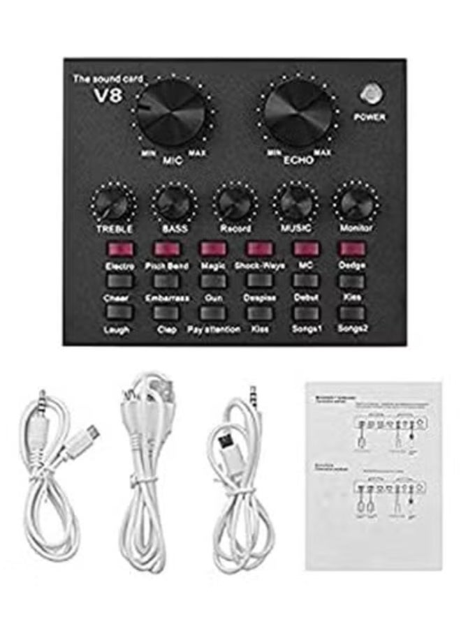 JAJEEK 🎧 Intelligent Volume Adjustable Audio Mixer Sound Card with Multi-Channel Input | Real-Time Voice Effects, Echo Control | Portable USB Audio Interface for Streaming, Podcasting, Gaming, DJ Mixing, Live Recording, Home Studio & Vocal Setup  - Image 3
