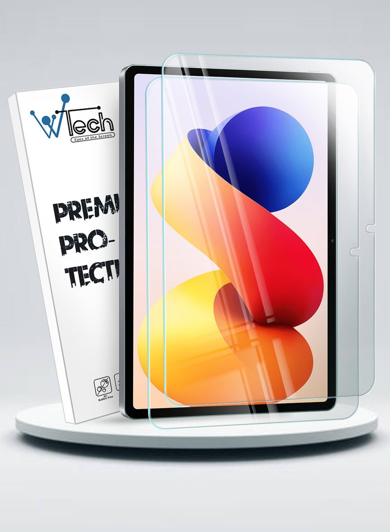 Wtech Xiaomi Redmi Pad 2 Pro 2025 (12.1 inch) WTech Premium Series Curved Edges Full Cover Tempered Glass Tablet Screen Protector 2 Pack (TSGPCN) - Clear - Image 1